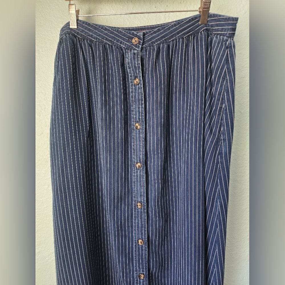 NYDJ STRIPE MIDI/MAXI SKIRT Coastal Bohemian - Picture 3 of 10